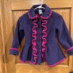 Mack & Co 6X Purple Ruffle Fleece Coat